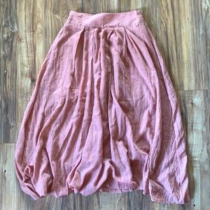 Lightweight Pink midi skirt